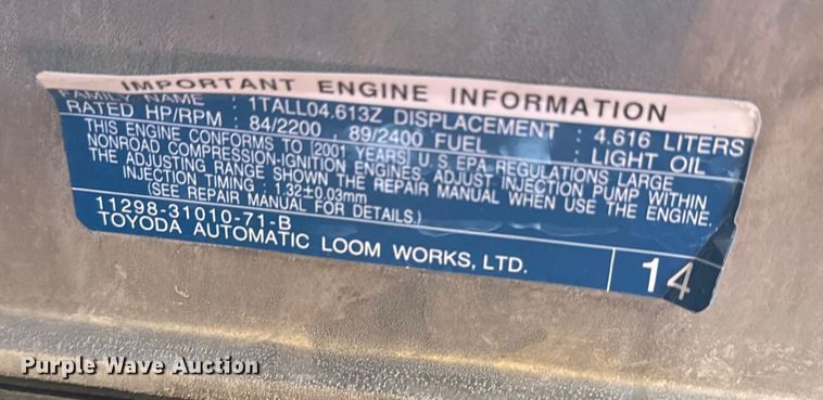 image for item EG1759 2002 Toyota 7FDAU50 forklift