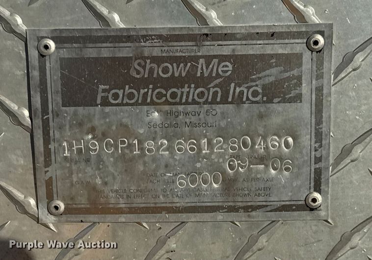 image for item EG1766 2006 Show Me Fabrication Inc. concession trailer