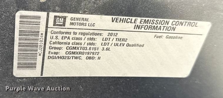 image for item EN0716 2012 GMC Acadia SLT SUV