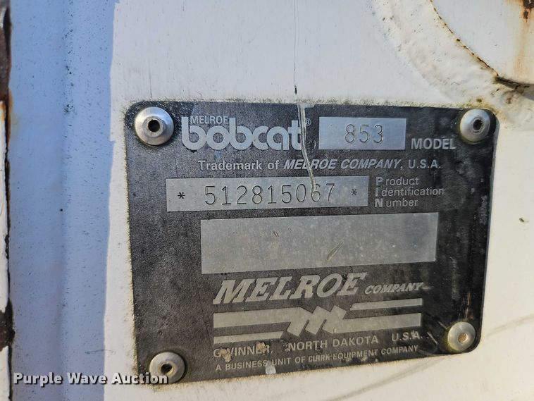 image for item EO4722 1994 Bobcat 853 skid steer loader