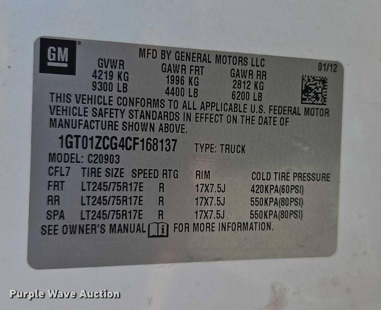 image for item EO4813 2012 GMC Sierra 2500HD utility bed pickup truck