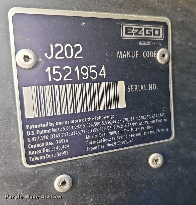 image for item EO4815 E-Z-GO J202 golf cart