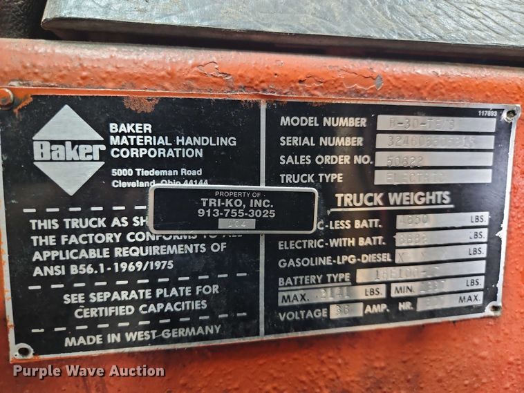 image for item EO4824 Linde B30 TE/S forklift