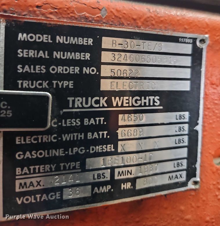 image for item EO4824 Linde B30 TE/S forklift