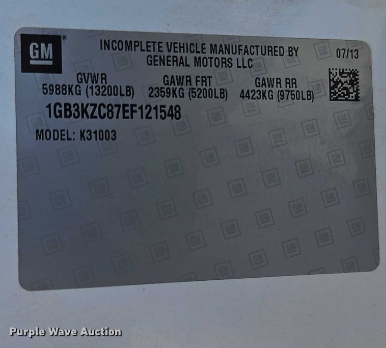 image for item EO4829 2014 Chevrolet Silverado 3500HD utility bed pickup truck