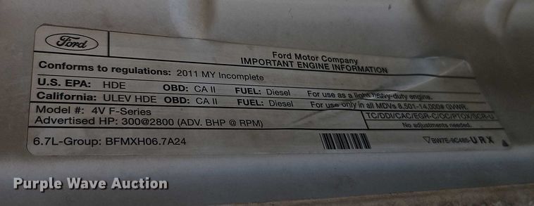 image for item EO4832 2011 Ford F350 Super Duty  utility bed pickup truck