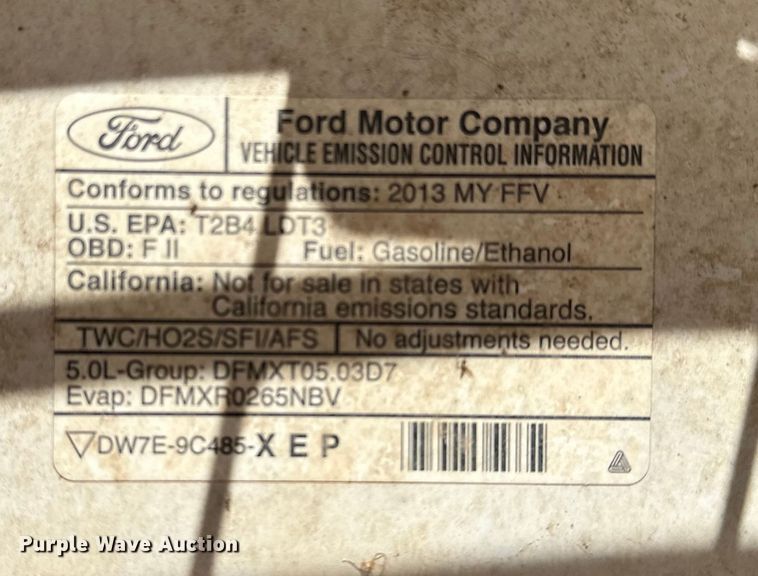 image for item EP0912 2013 Ford F150 SuperCab pickup truck