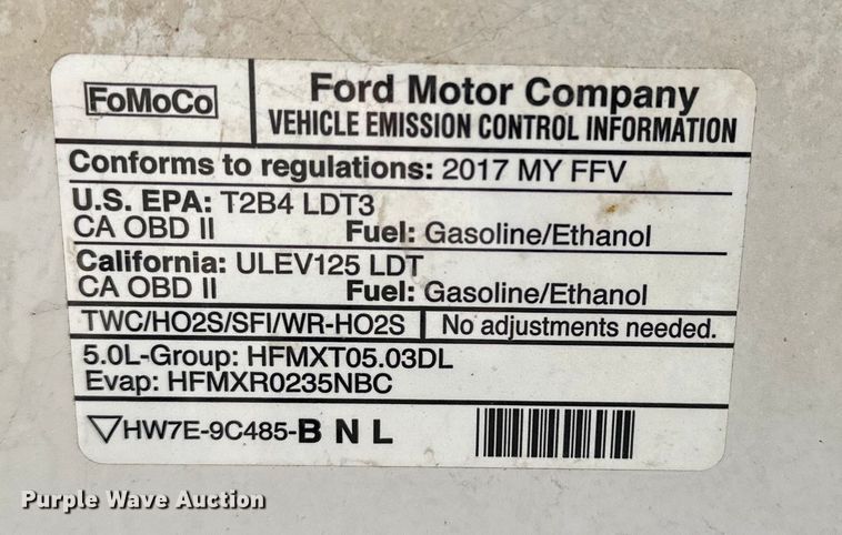 image for item EP0915 2017 Ford F150 SuperCab pickup truck