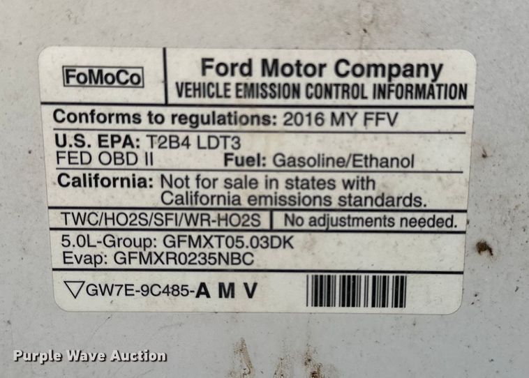 image for item EP0916 2016 Ford F150 SuperCab pickup truck