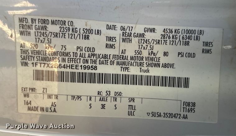 image for item EP0918 2017 Ford F250 SuperCab pickup truck