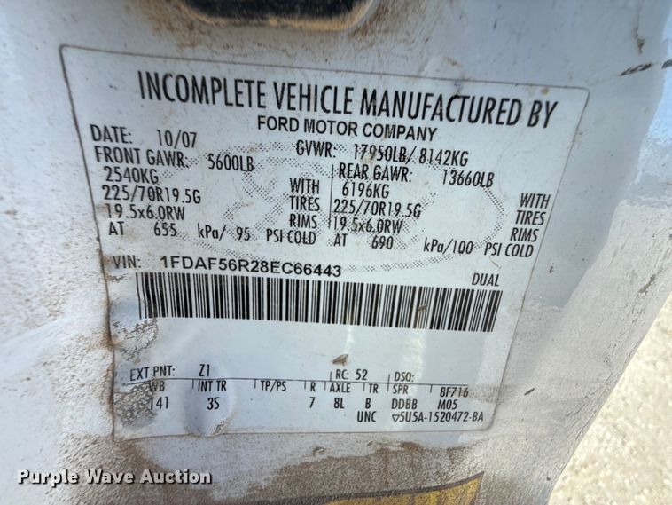 image for item EP0920 2008 Ford F550 bucket truck