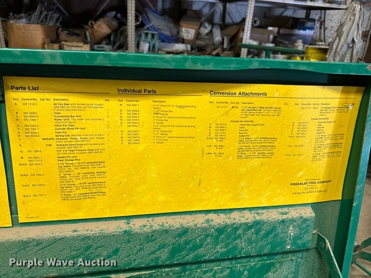 image for item EP0974 Greenlee 881 pipe bender