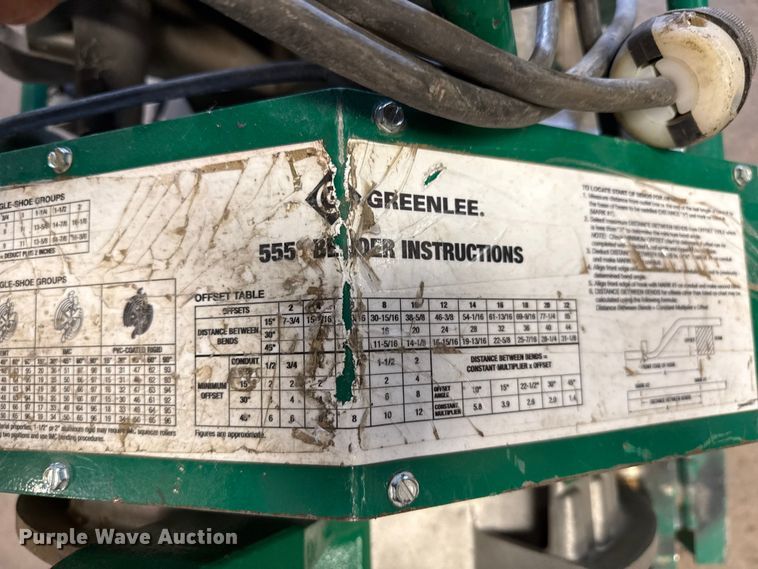 image for item EP0976 Greenlee 555 pipe bender