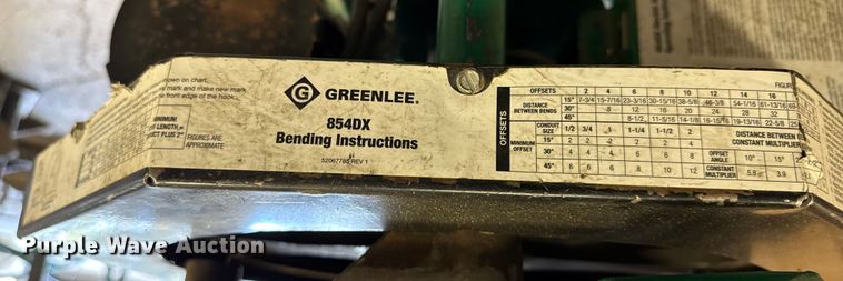 image for item EP0977 Greenlee 854DX pipe bender