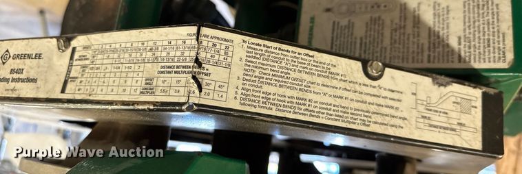 image for item EP0977 Greenlee 854DX pipe bender