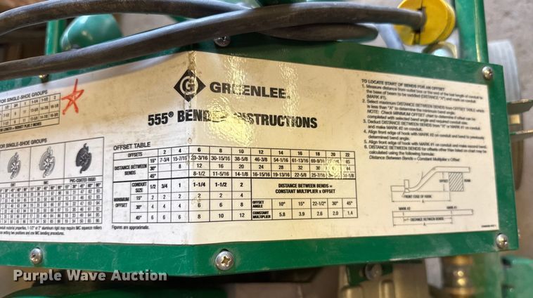 image for item EP0980 Greenlee 555 pipe bender