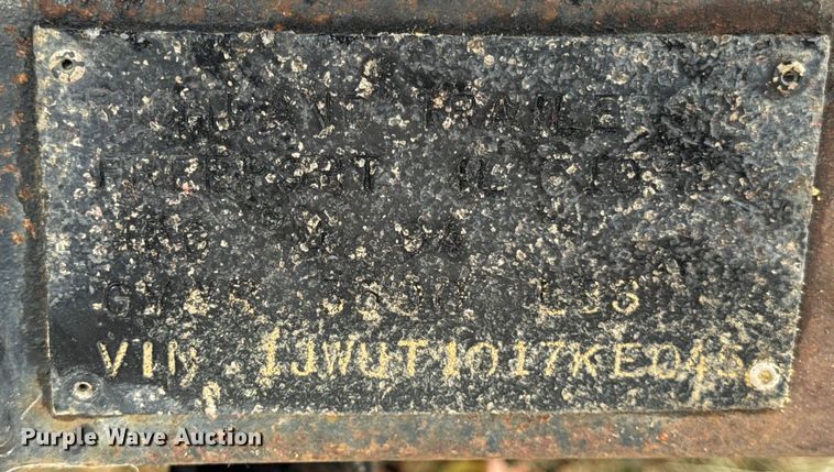 image for item ER0249 1994 Richardson tilt deck utility trailer