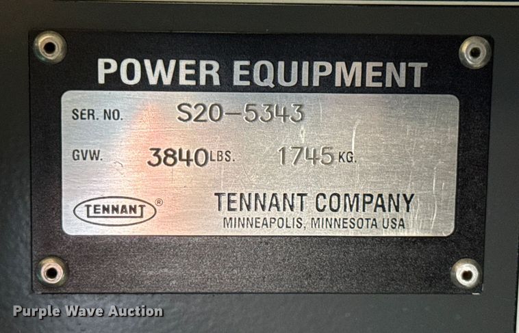 image for item ER0266 Tennant S20 sweeper