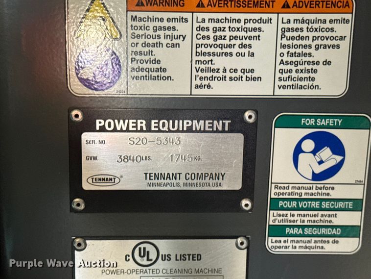 image for item ER0266 Tennant S20 sweeper