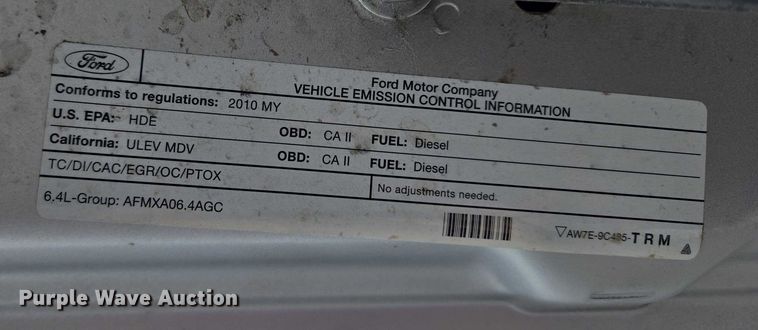 image for item ET5253 2010 Ford F250 pickup truck