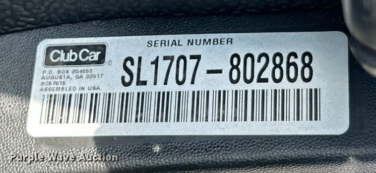 image for item ET6660 2017 Club Car Alpha Series golf cart