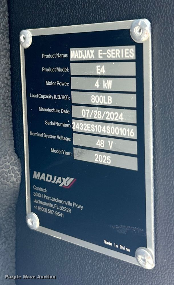 image for item ET6663 2025 Madjax E4 golf cart