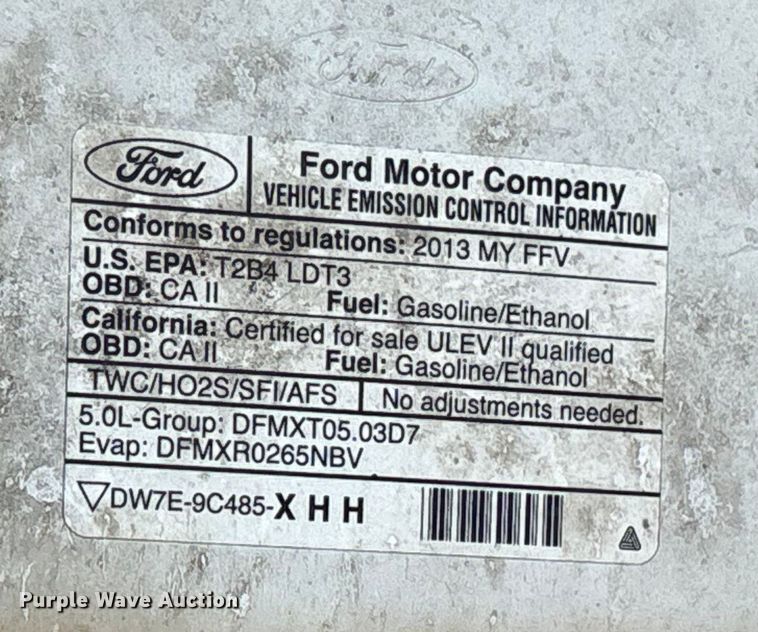 image for item ET7241 2013 Ford F150 SuperCab pickup truck