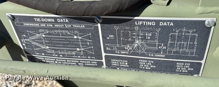 image for item ET7311 2009 Utility Tool & Trailer M103A3 utility trailer