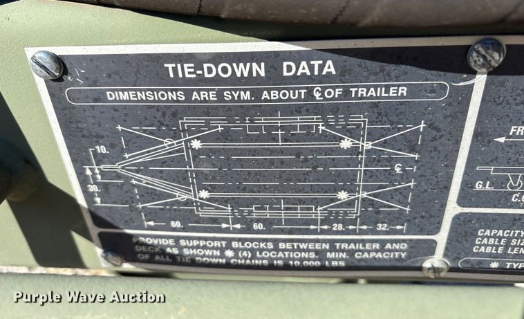 image for item ET7311 2009 Utility Tool & Trailer M103A3 utility trailer