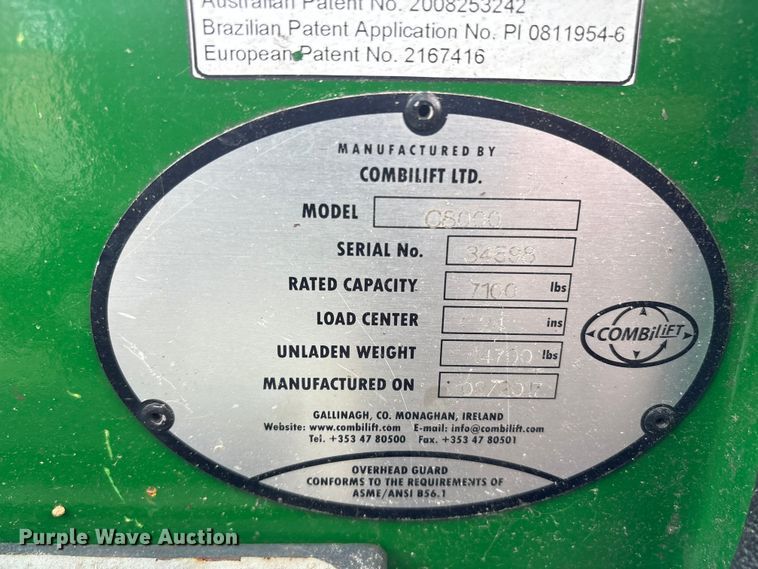 image for item ET8598 2016 CombiLift C8000 forklift