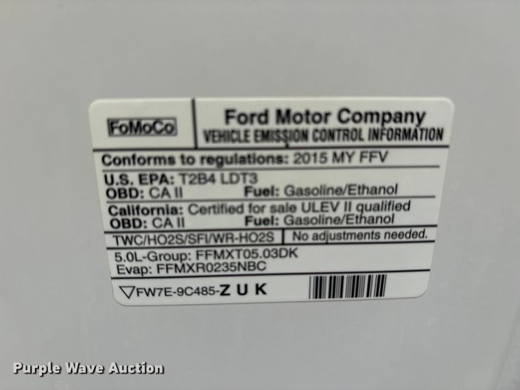 image for item EU4705 2015 Ford F150 XLT SuperCrew pickup truck