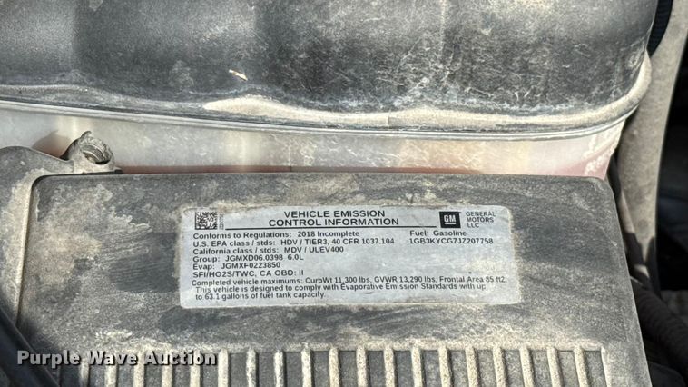 image for item EU5068 2018 Chevrolet Silverado 3500HD utility bed pickup truck