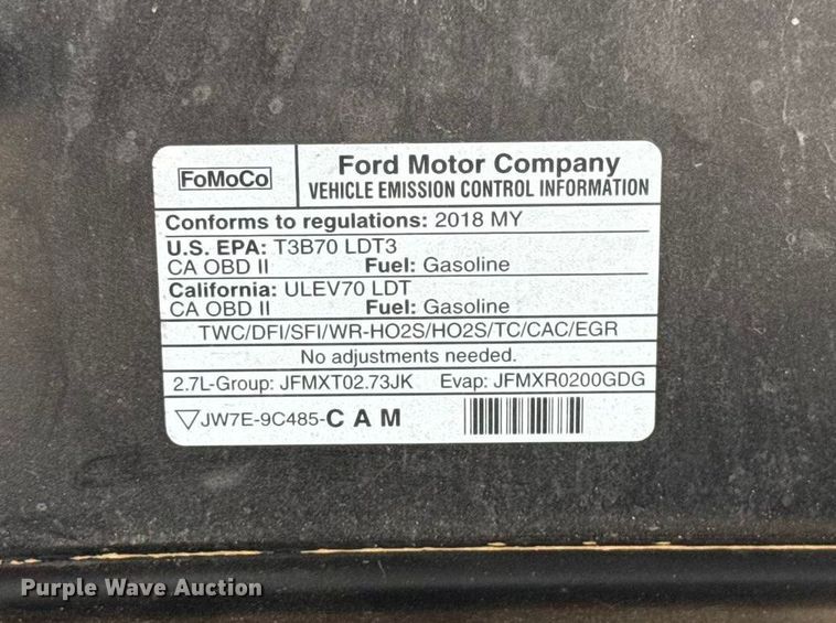 image for item EU5069 2018 Ford F150 SuperCab pickup truck