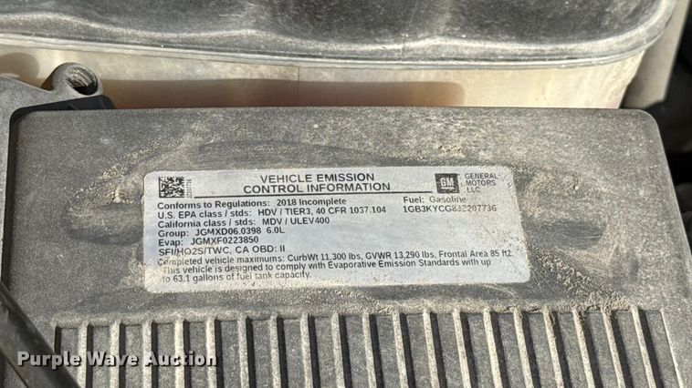 image for item EU5072 2018 Chevrolet Silverado 3500HD utility bed pickup truck