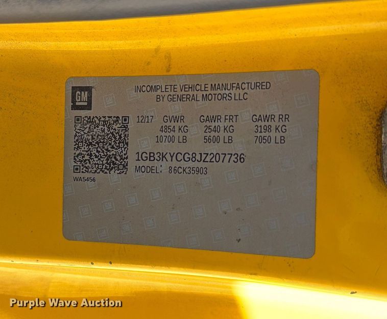 image for item EU5072 2018 Chevrolet Silverado 3500HD utility bed pickup truck