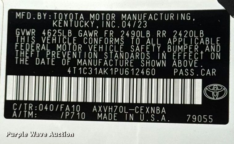 image for item EU5368 2023 Toyota Camry LE 