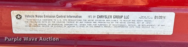 image for item EU5400 2014 RAM 3500 Crew Cab flatbed pickup truck