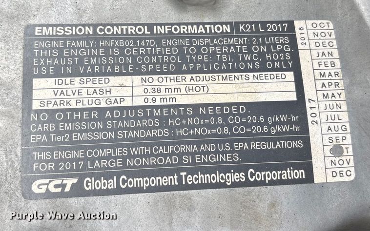 image for item EU8529 2017 UniCarriers PF50 forklift