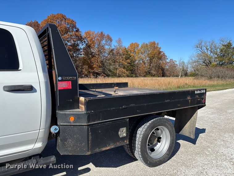 image for item EV3263 2014 RAM 5500 flatbed truck