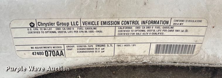 image for item EV3269 2014 RAM 1500 Quad Cab pickup truck