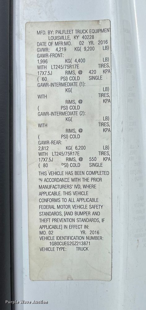 image for item EV3273 2016 Chevrolet Silverado 2500HD utility bed pickup truck