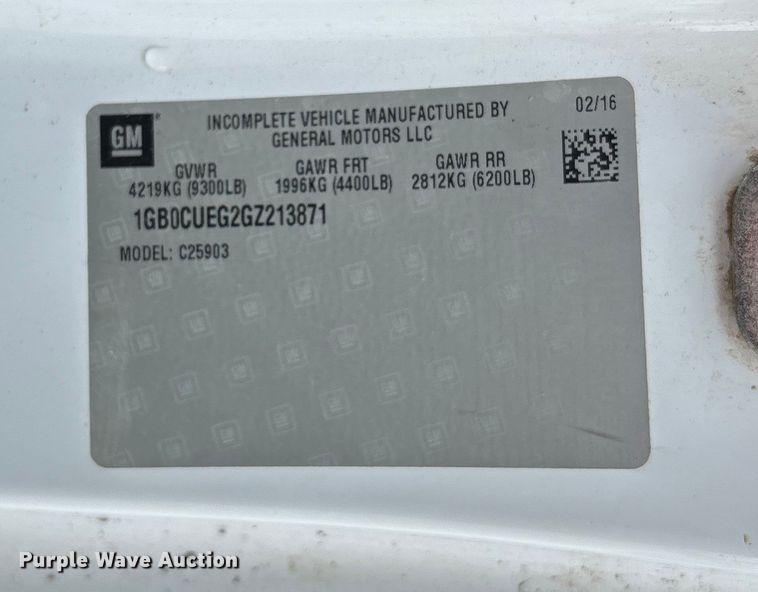 image for item EV3273 2016 Chevrolet Silverado 2500HD utility bed pickup truck