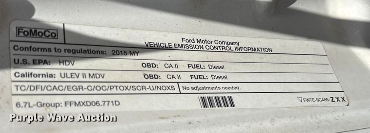 image for item EV3278 2015 Ford F350 Super Duty Crew Cab pickup truck