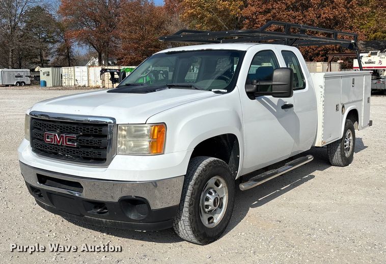 image for item EV3316 2013 GMC Sierra 2500 Ext. Cab utility bed pickup truck