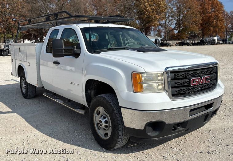 image for item EV3316 2013 GMC Sierra 2500 Ext. Cab utility bed pickup truck