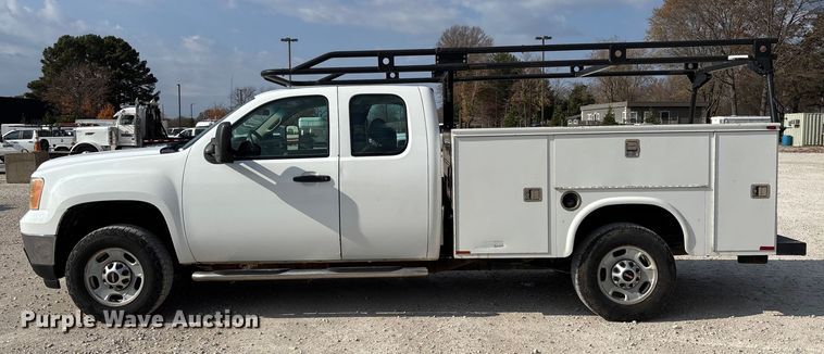 image for item EV3316 2013 GMC Sierra 2500 Ext. Cab utility bed pickup truck
