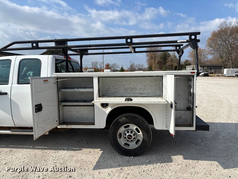 image for item EV3316 2013 GMC Sierra 2500 Ext. Cab utility bed pickup truck
