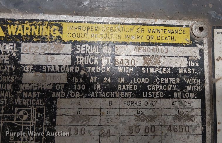 image for item FB4522 Caterpillar GC25 forklift