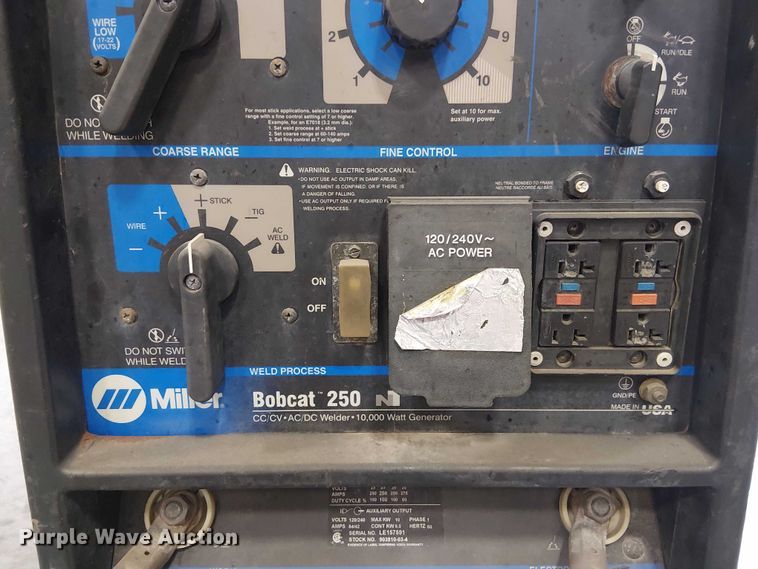 image for item FB4524 Miller Bobcat 250 welder