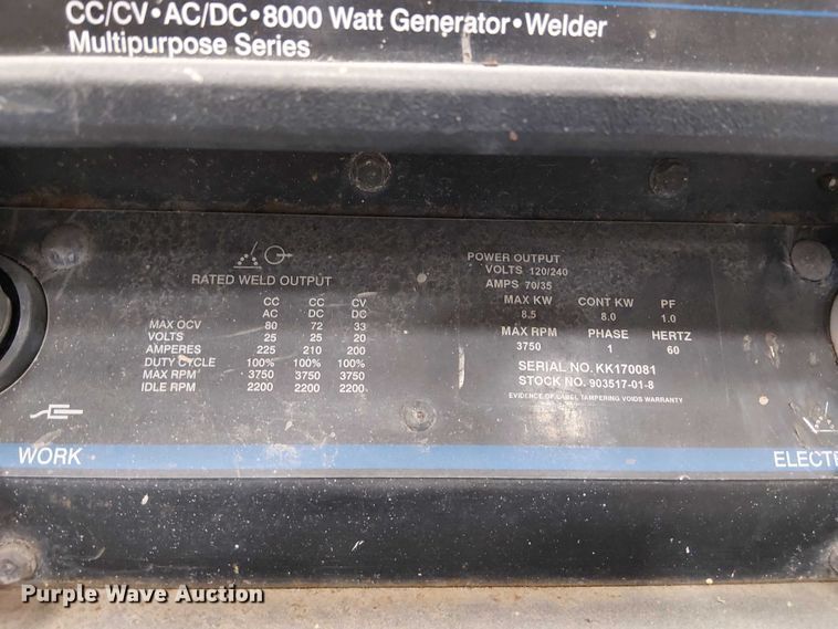 image for item FB4525 Miller Bobcat 225 welder